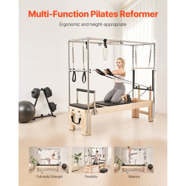 Pilates Reformer 240x86x213 cm Trä