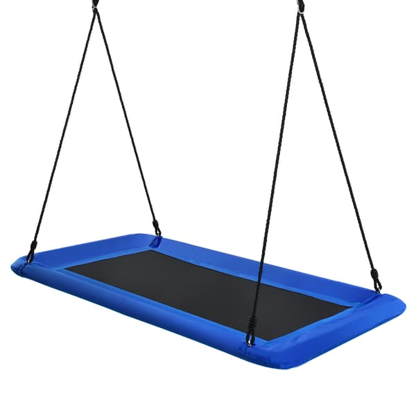 Træsving, 150x80 cm, Blå - materiale: galvaniserede rør, pp-hoppe måtte, oxford stof