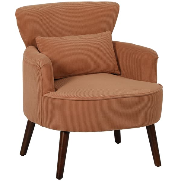 Fåtölj Klädd Accentstol 69x69,5x78 cm Orange