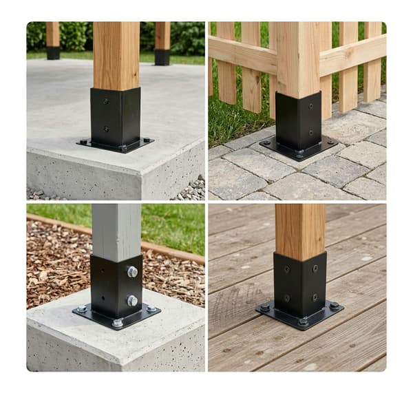 Galvaniserade stolpskor, 4-pack, Kodustaar