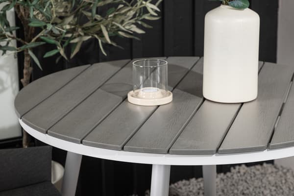 Spisebord og stol sæt Break 90 cm hvid grå
