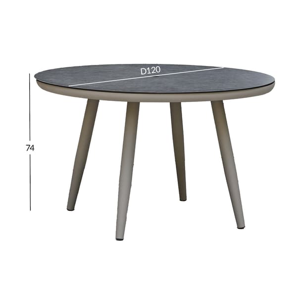 Bord SILVA 120x75 cm gråbeige