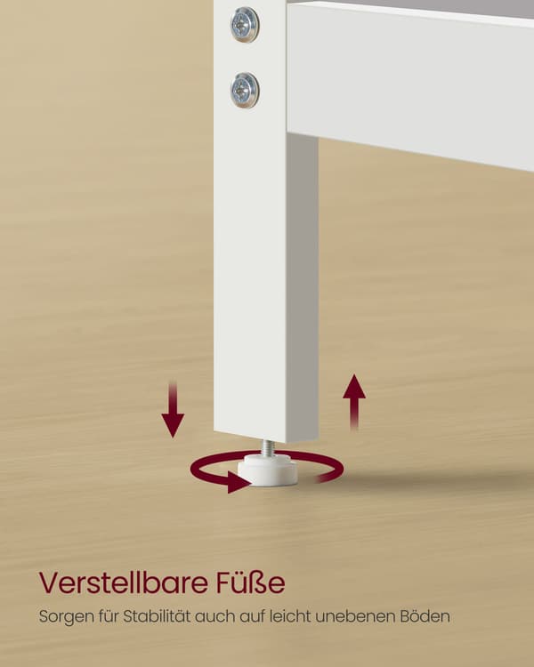 Computerbord 120x60x76 cm Hvid Stål