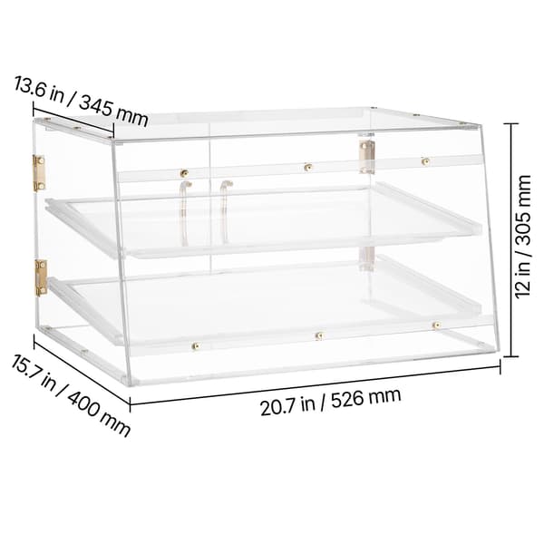 Bageridiskdisplay, 52,6x40x30,5 cm, Klar, Akryl