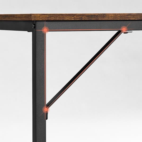 Skrivebord 120x60x75 cm Brun og Sort Stål