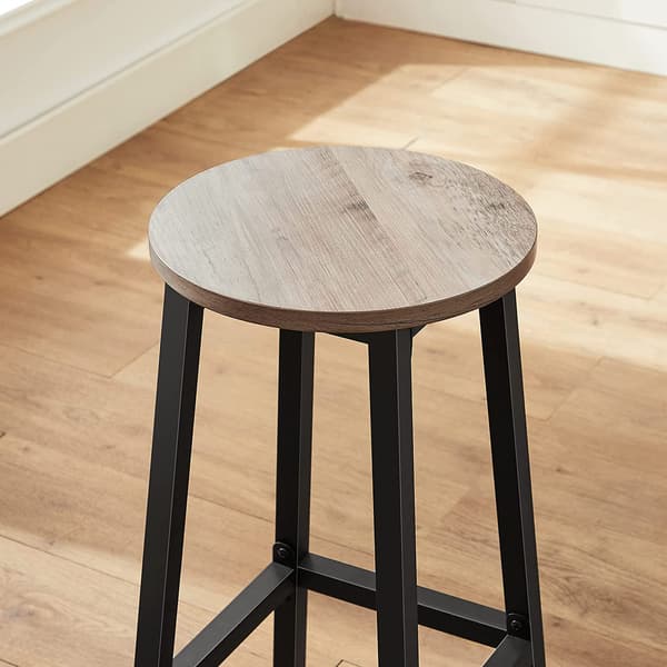 Barstol Sæt 32x32x64 cm Sort Stål