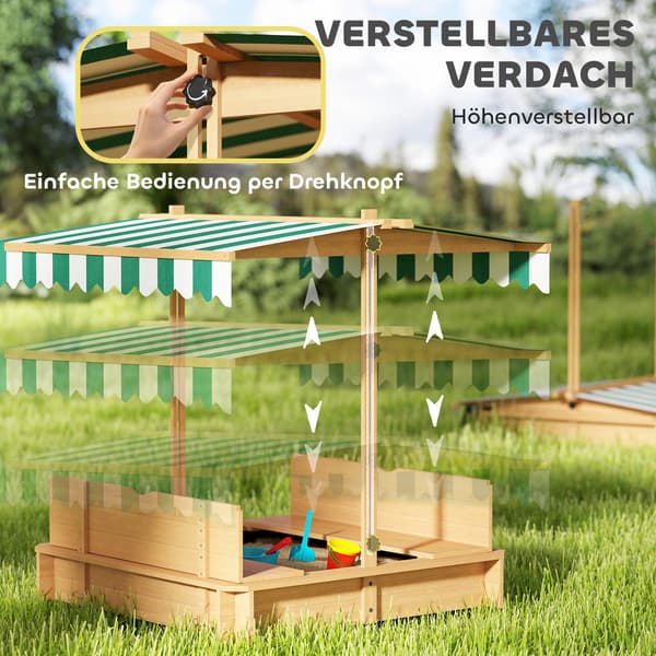 Sandbox 106x106x115 cm Lys Brun