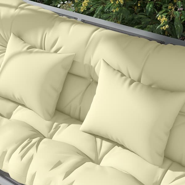 Sædehyndesæt 150x50x10 cm Creme Polyester
