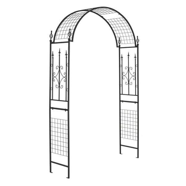 Havepergola med espalier, 143x40x234 cm, Sort , Star