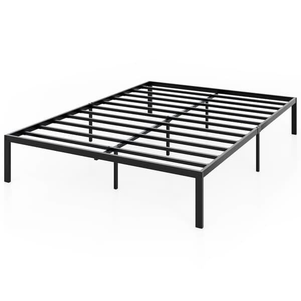 Sengestel, 194x141x30.5 cm, Sort, Metal Platform Opbevaring