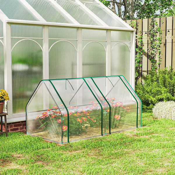 Drivhus, 180x90x90 cm, Transparent, Stål
