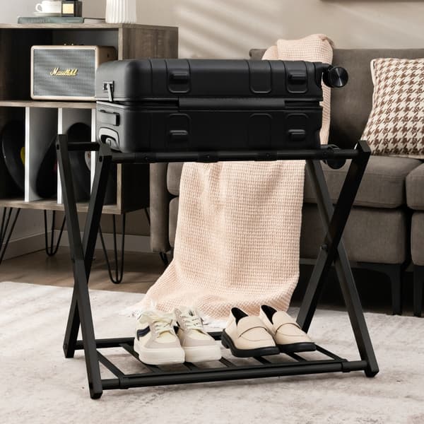 Bagagestativer 2 stk 68x43x58 cm sort