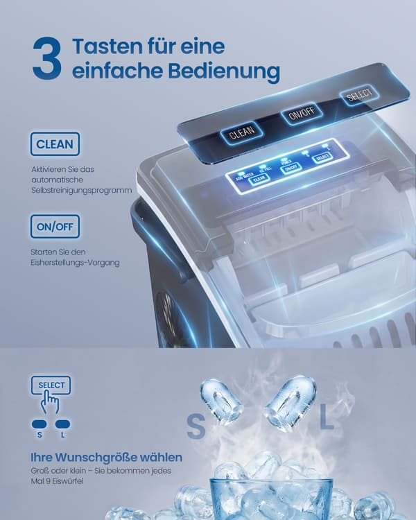 Isterningefremstiller 25x31x32 cm Sort