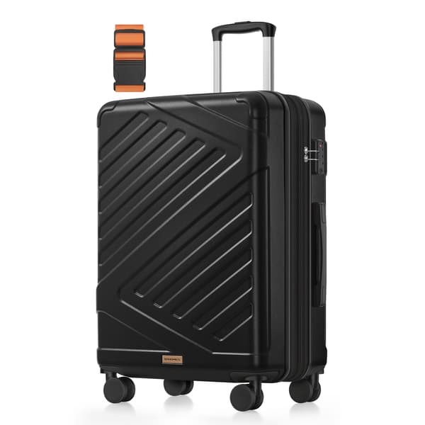 Hard Shell Kuffert, ABS Rejsetrolley med TSA-lås, 24 Tommer