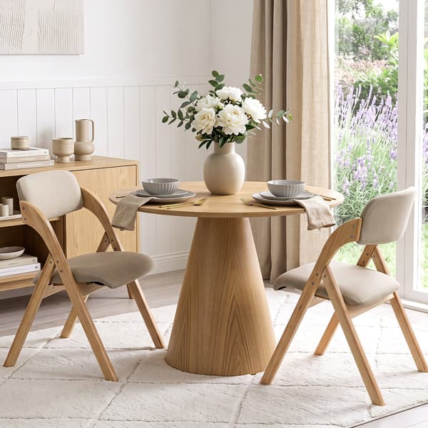 Sammenklappelige Spisestole Sæt med 4 og Pude, Beige