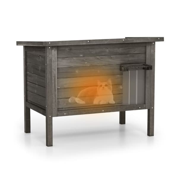 Udendørs Kattehus, 88x55x71 cm, Mørkegrå og Sort , Star