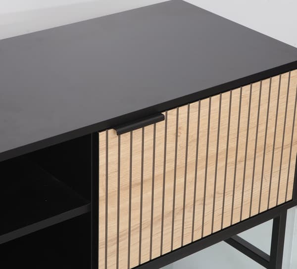 TV-bord HELVE 150x40x60 cm Sort