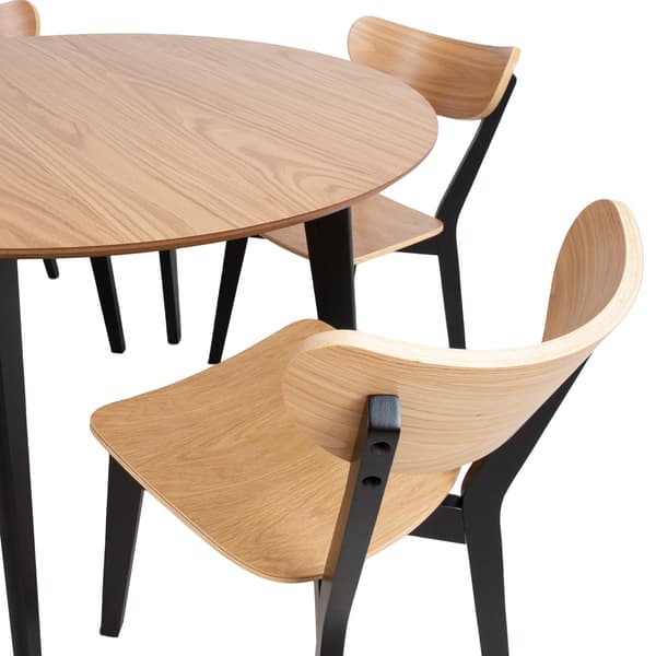 Spisesæt ROXBY 105x76 cm Eg/Sort
