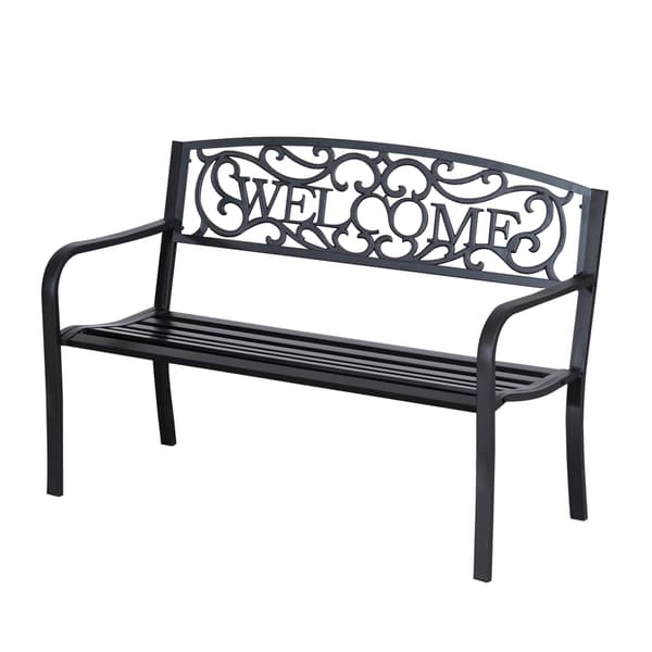 Havebænk, 127x60x87 cm, Sort