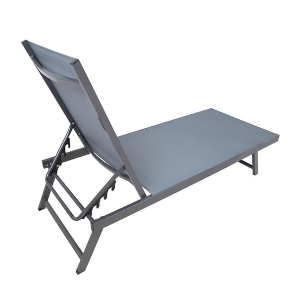 Däckstol ARIO 192x60x32-96 cm Grå