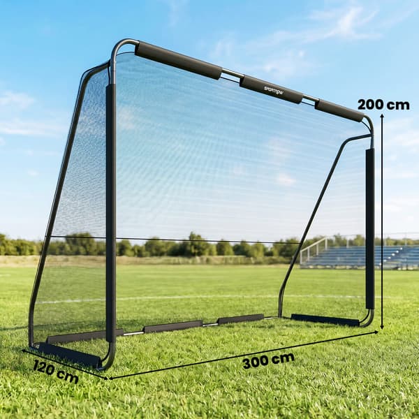 Fodboldmål 300x120x200 cm sort