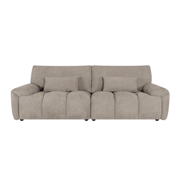 Sofa BARBARA 248x101x89 cm lysebrunt stof