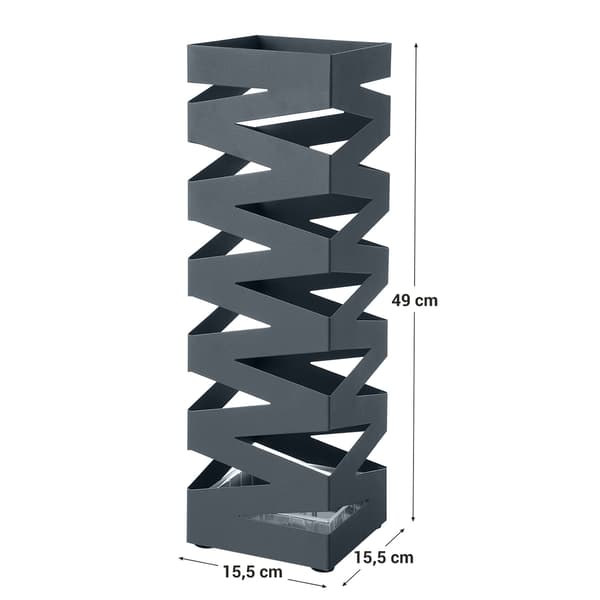 Paraplyholder, 15,5x15,5x49 cm, Grå