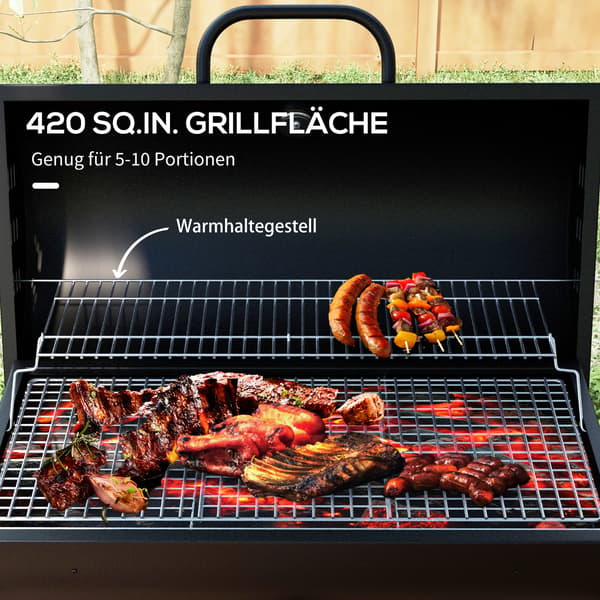 Hiiligrilli, 95x71,5x102 cm, Musta