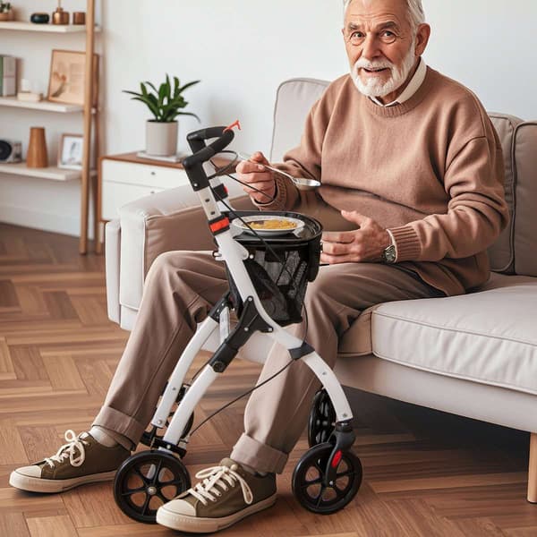 Rollator, 68x53x90-103 cm, Hvid , Star