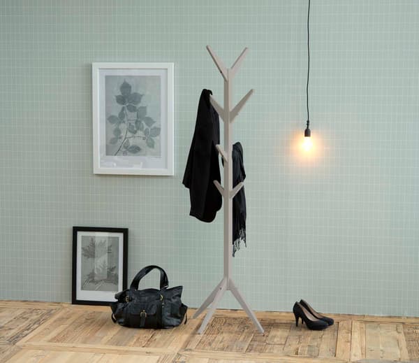 Naulakko ASCOT 42x42x178 cm Harmaa Puu
