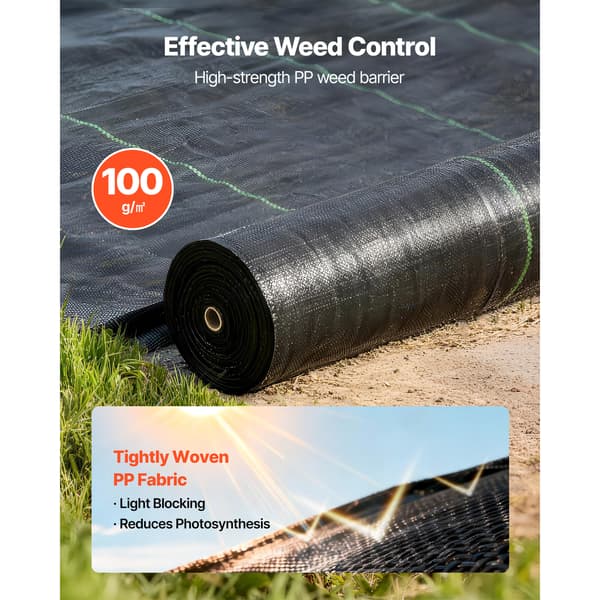 Weed Barrier Kangas 2000x5000 cm Musta Polypropeeni