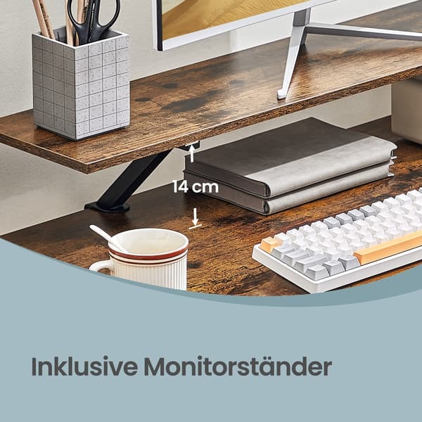 L-formet skrivebord 150x120x76 cm