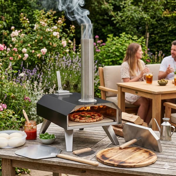 Bordmodel pellet-pizzaovn med sten, Kodustaar