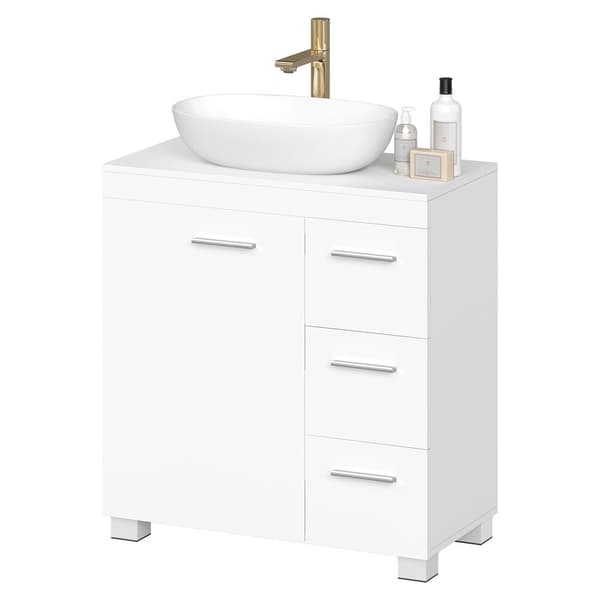 Baderomsskap 30x70x64 cm Hvit MDF