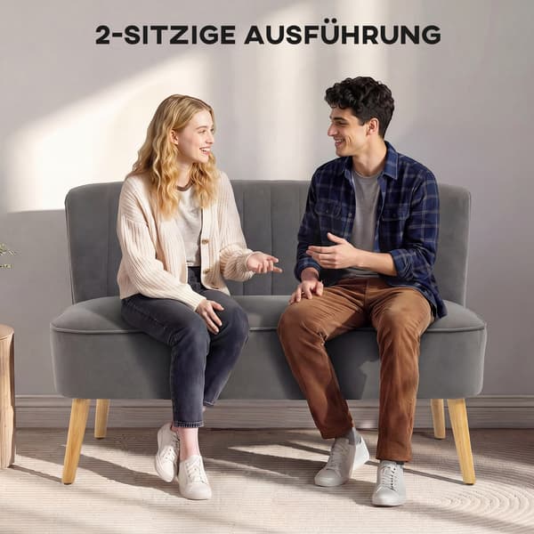 Sofa, 117x56,5x77 cm, Mørkegrå, træ