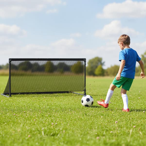 Bærbart fodboldmål 120x57x60 cm sort