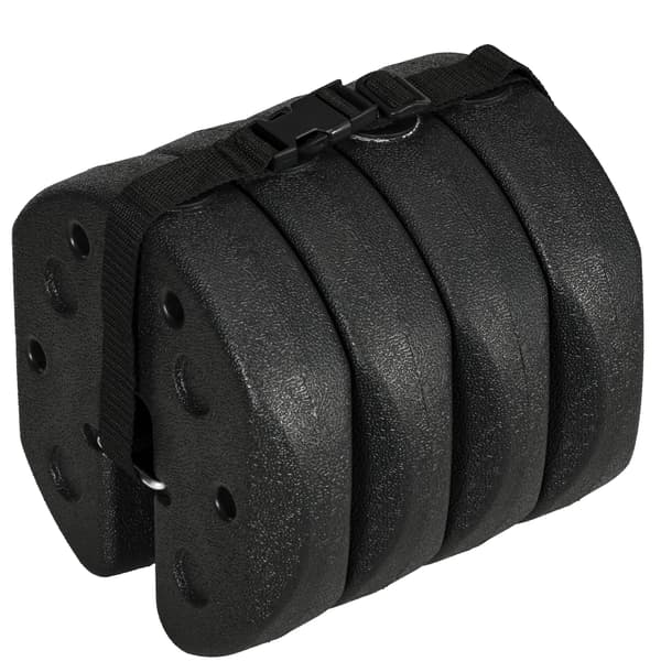 Viktskivor för paviljong, 4 delar, 22x5,5 cm, svart, plast
