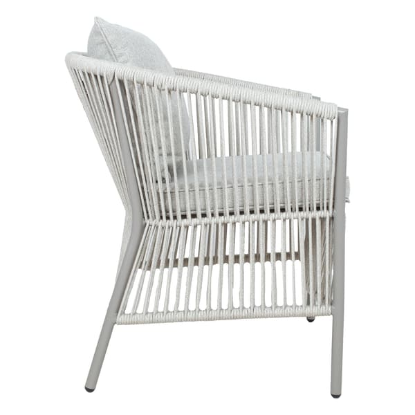Stol 61x66x76 cm Beige Aluminiumram