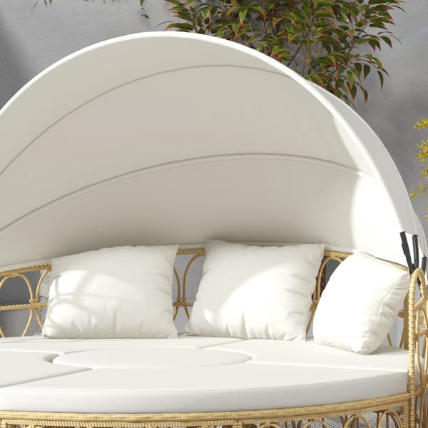 Trädgårdsmöbelset, 178x85x66,5 cm, Creme