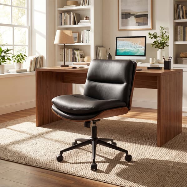 Kontorstol uden armlæn 70x59,7x85-92,7 cm sort