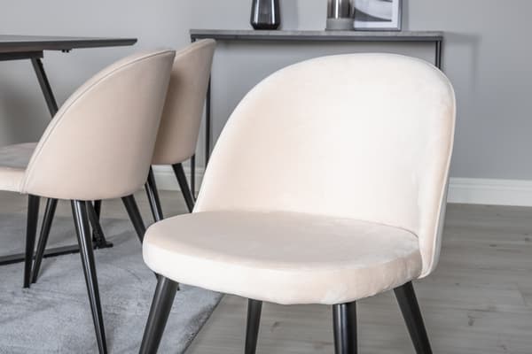 Spisebord og stol sæt Marina sort beige