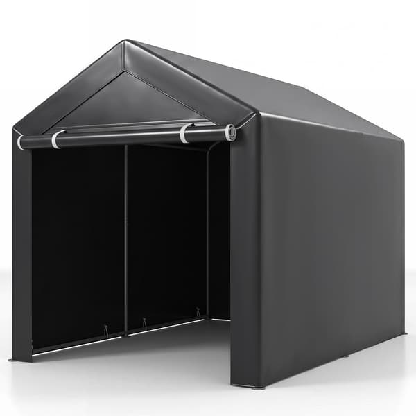 Opbevaringsskur 7,2x5,2x5,7 ft mørkegrå
