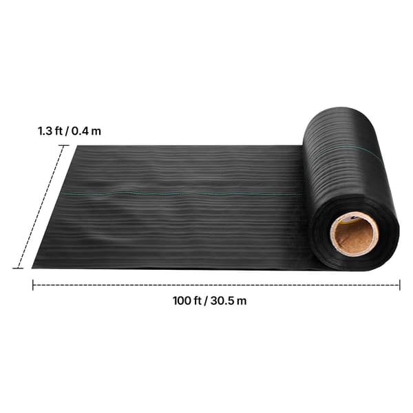 Ukedækningsstof 0,4x30,5 m Sort Polypropylen