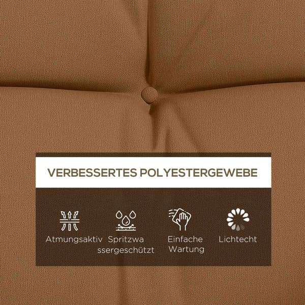 Sædehyndesæt 150x50x10 cm Brun Polyester