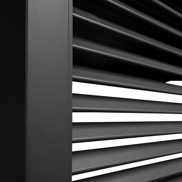 Lamellväggpanel 93x238,3 cm Mörkgrå Aluminium