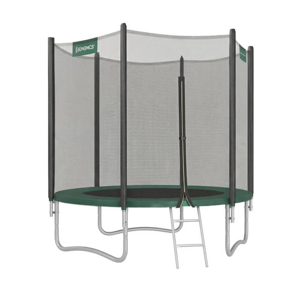 Trampolin 305 cm, sikkerhedsnet, stige, stålramme, blå
