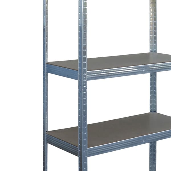 Robust hyllsystem, 5 hyllplan, 875 kg, ljusbrun/silver, stål, Kodustaar