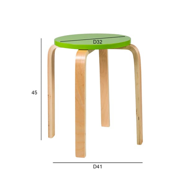Skammel SIXTY-1 41x45 cm grøn træ