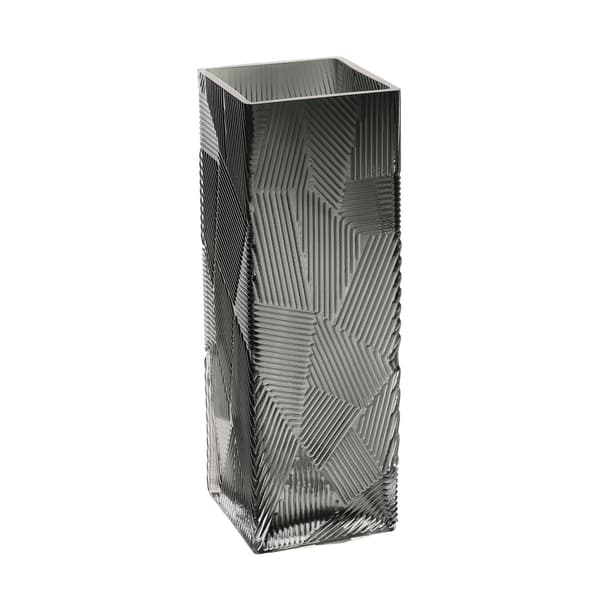 Maljakko 10x10x30 cm Harmaa Lasi