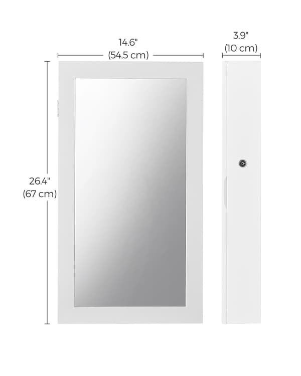 Koruripustin 9,9x37x67 cm Valkoinen MDF